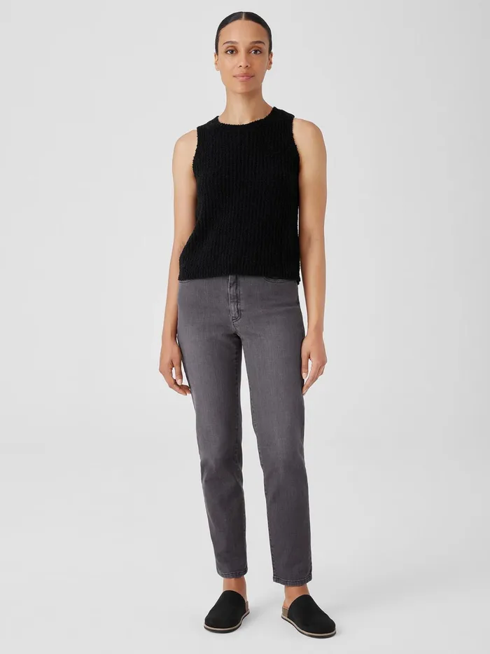 Women Pants Shorts and Jumpsuits Eileen Fisher Organic Cotton Stretch Slim Jean Carbon