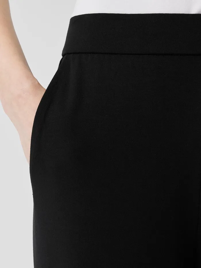 Women Pants Shorts and Jumpsuits Eileen Fisher Stretch Jersey Knit Straight Pant Black