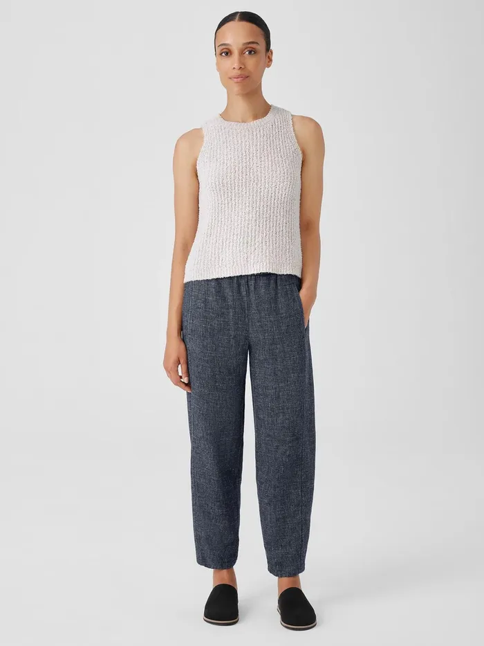 Women Pants Shorts and Jumpsuits Eileen Fisher Tweedy Hemp Cotton Lantern Pant Denim