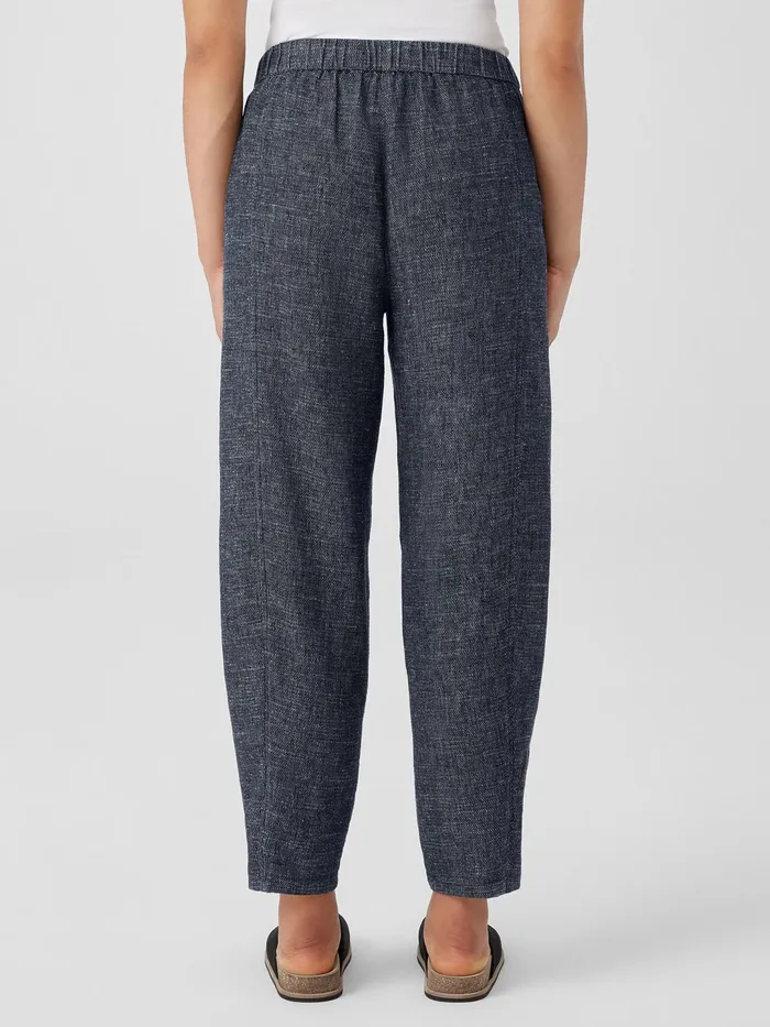 Women Pants Shorts and Jumpsuits Eileen Fisher Tweedy Hemp Cotton Lantern Pant Denim