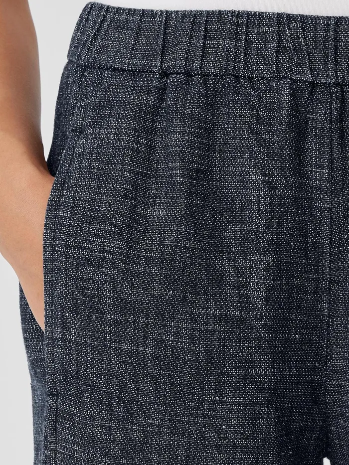 Women Pants Shorts and Jumpsuits Eileen Fisher Tweedy Hemp Cotton Lantern Pant Denim