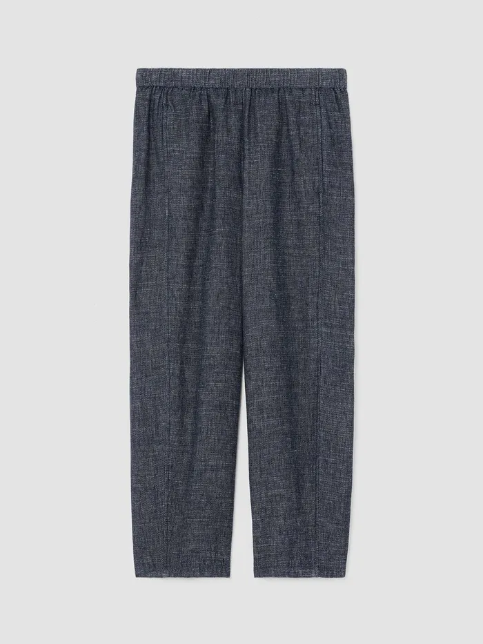 Women Pants Shorts and Jumpsuits Eileen Fisher Tweedy Hemp Cotton Lantern Pant Denim