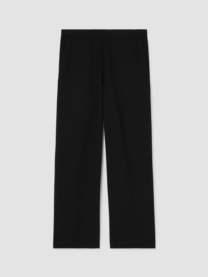 Women Pants Shorts and Jumpsuits Eileen Fisher Washable Flex Ponte WideLeg Pant Black
