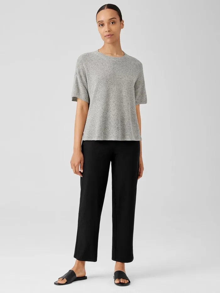 Women Pants Shorts and Jumpsuits Eileen Fisher Washable Stretch Crepe Straight Pant Black