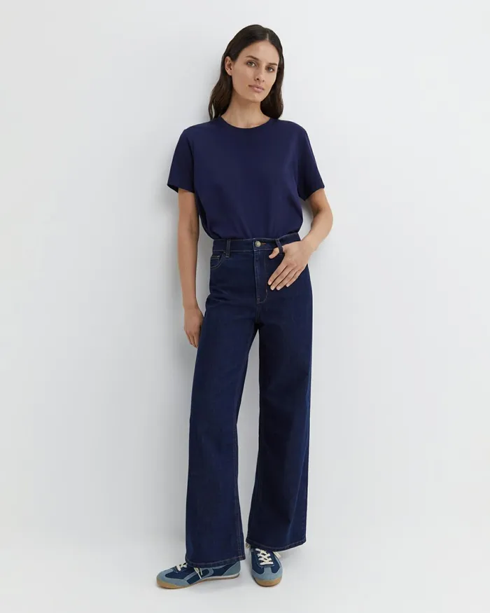 Women Pants Sportscraft Alyse Wide Leg Jean Dark Wash
