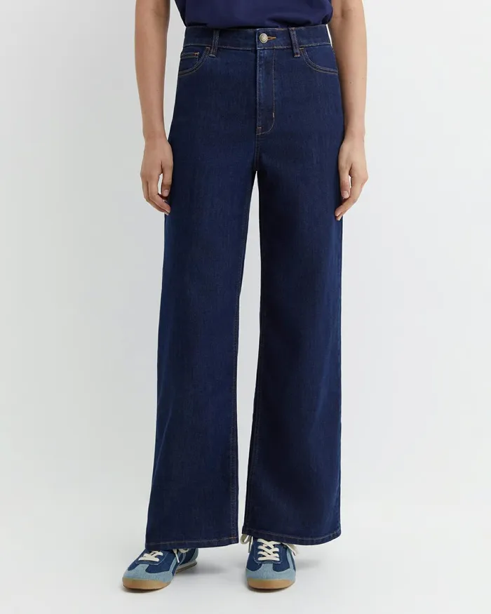 Women Pants Sportscraft Alyse Wide Leg Jean Dark Wash