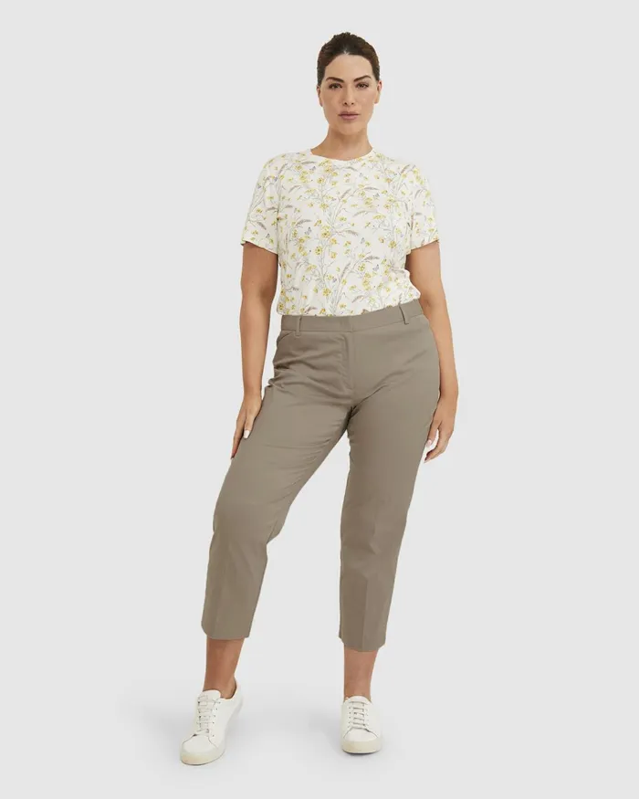 Women Pants Sportscraft Eva Capri Latte