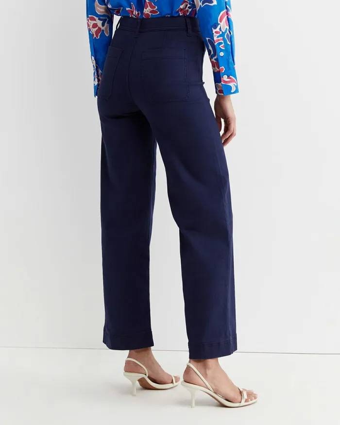 Women Pants Sportscraft Nili Wide Leg Jean Navy