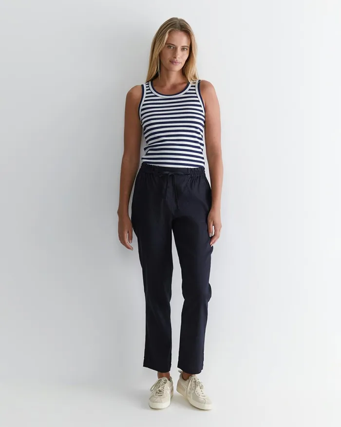 Women Pants Sportscraft Rosa Linen Pant Classic Navy
