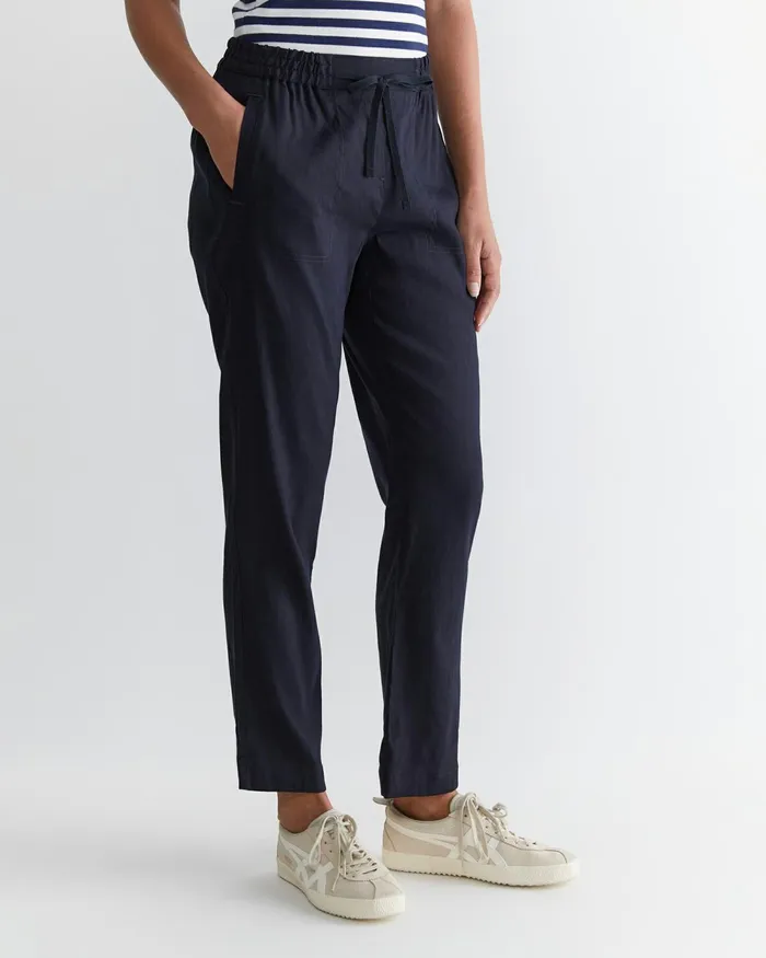 Women Pants Sportscraft Rosa Linen Pant Classic Navy