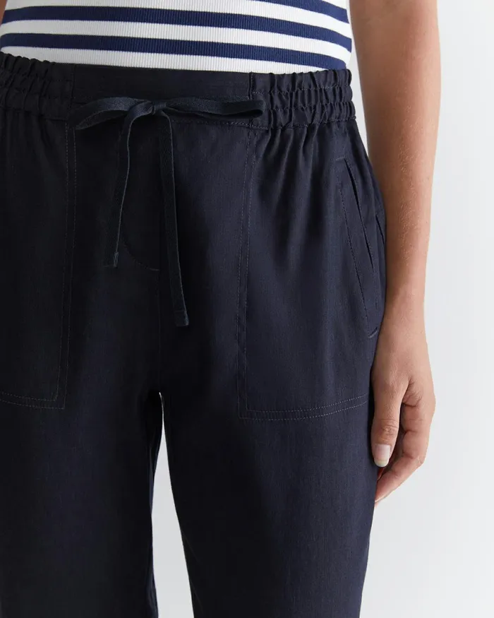 Women Pants Sportscraft Rosa Linen Pant Classic Navy