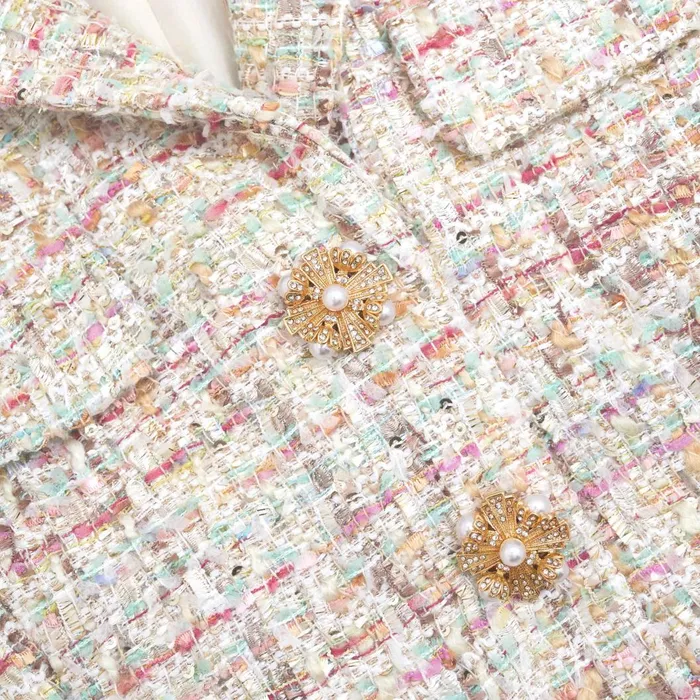 Women Pastel Boucle Tailored Mini Dress Self Portrait Dresses