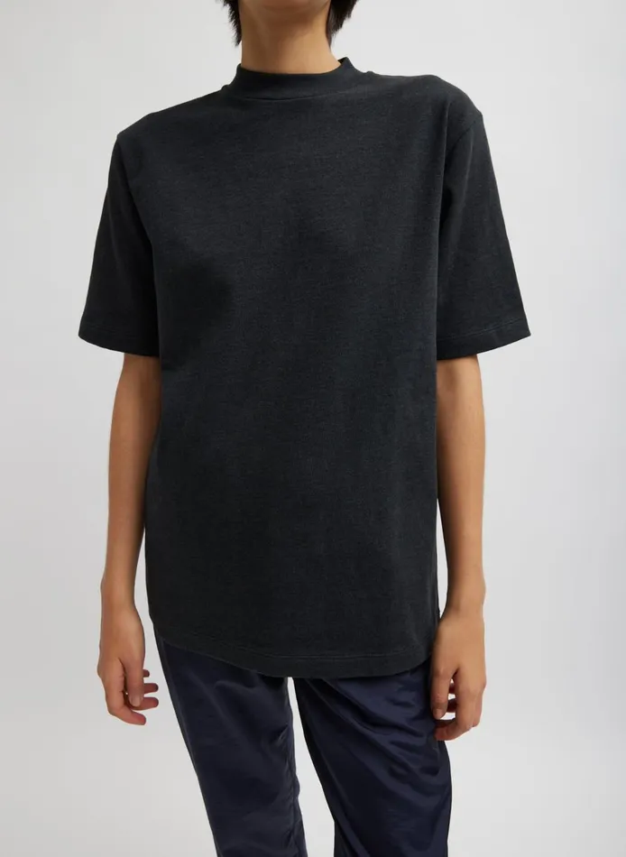 Women Perfect Unisex TShirt Charcoal Grey Tibi Fundamentals