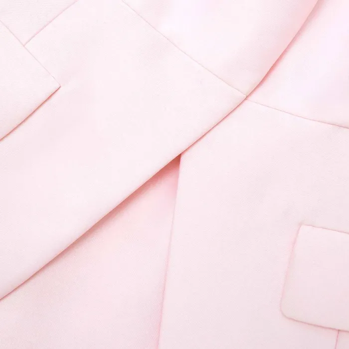 Women Pink Tailored Taffeta Midi Dress Pink Self Portrait Dresses