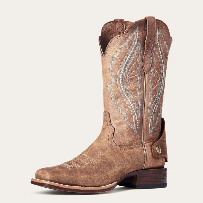 Women Primetime EZ Zip Western Boot Tack Room Brown Ariat Western Boots