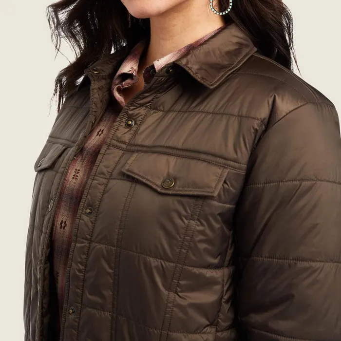 Women Puffer Trucker Insulated Jacket Banyan Bark Ariat Jackets and Vests Women Puffer Trucker Insulated Jacket Banyan Bark Ariat Jackets and Vests