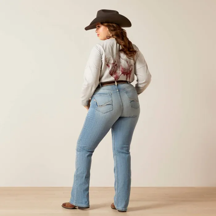 Women REAL Perfect Rise Arrow Fit Penelope Boot Cut Jean Oklahoma Ariat Denim Women REAL Perfect Rise Arrow Fit Penelope Boot Cut Jean Oklahoma Ariat Denim