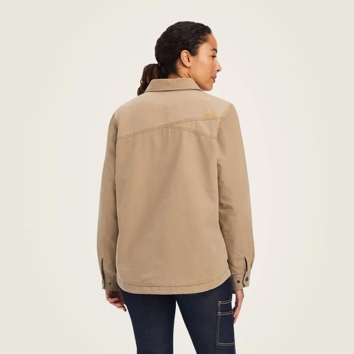 Women Rebar Classic Canvas Shirt Jacket Rebar Khaki Ariat Jackets and Vests Women Rebar Classic Canvas Shirt Jacket Rebar Khaki Ariat Jackets and Vests