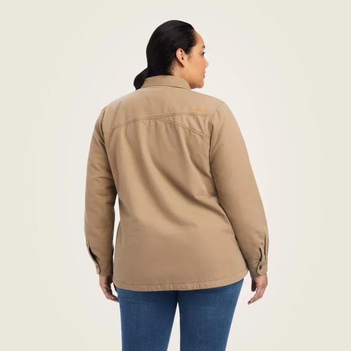 Women Rebar Classic Canvas Shirt Jacket Rebar Khaki Ariat Jackets and Vests Women Rebar Classic Canvas Shirt Jacket Rebar Khaki Ariat Jackets and Vests