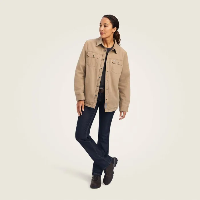 Women Rebar Classic Canvas Shirt Jacket Rebar Khaki Ariat Jackets and Vests Women Rebar Classic Canvas Shirt Jacket Rebar Khaki Ariat Jackets and Vests