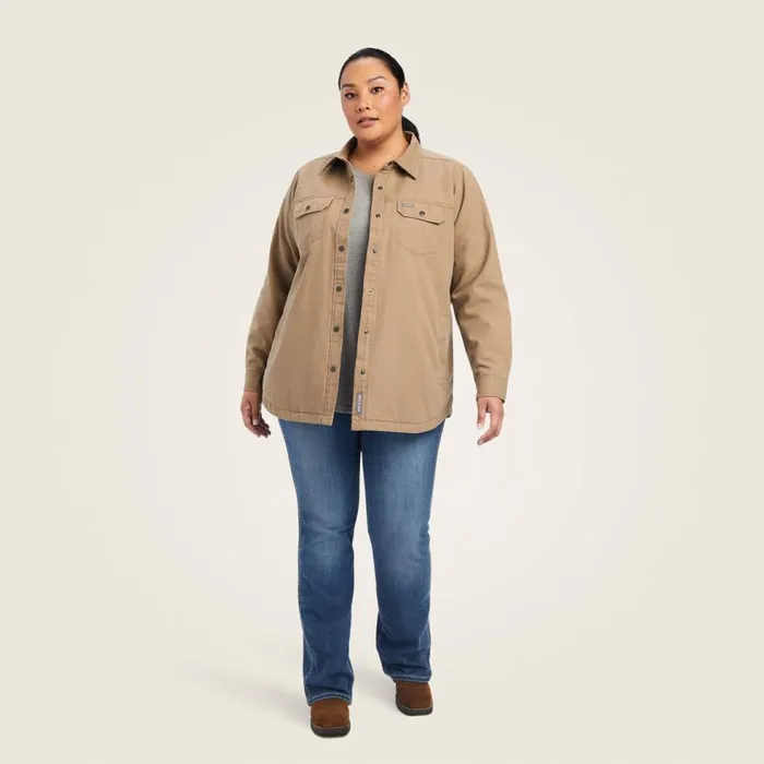 Women Rebar Classic Canvas Shirt Jacket Rebar Khaki Ariat Jackets and Vests Women Rebar Classic Canvas Shirt Jacket Rebar Khaki Ariat Jackets and Vests