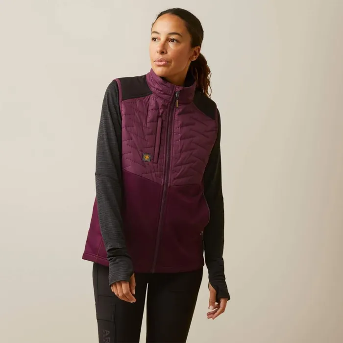 Women Rebar Cloud 9 Insulated Vest Potent Purple Ariat Jackets and Vests