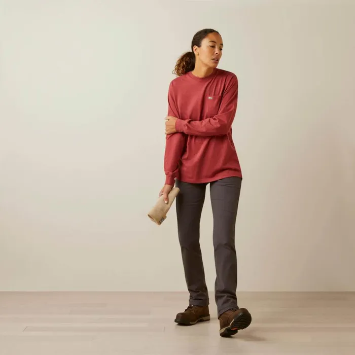 Women Rebar Cotton Strong Arrow Red Dahlia Heather Ariat TShirts and Tops Women Rebar Cotton Strong Arrow Red Dahlia Heather Ariat TShirts and Tops