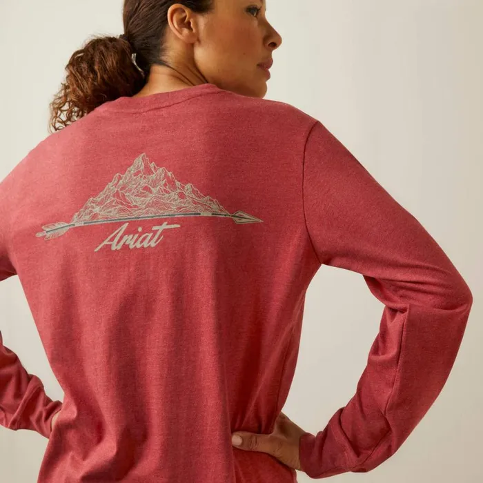 Women Rebar Cotton Strong Arrow Red Dahlia Heather Ariat TShirts and Tops Women Rebar Cotton Strong Arrow Red Dahlia Heather Ariat TShirts and Tops