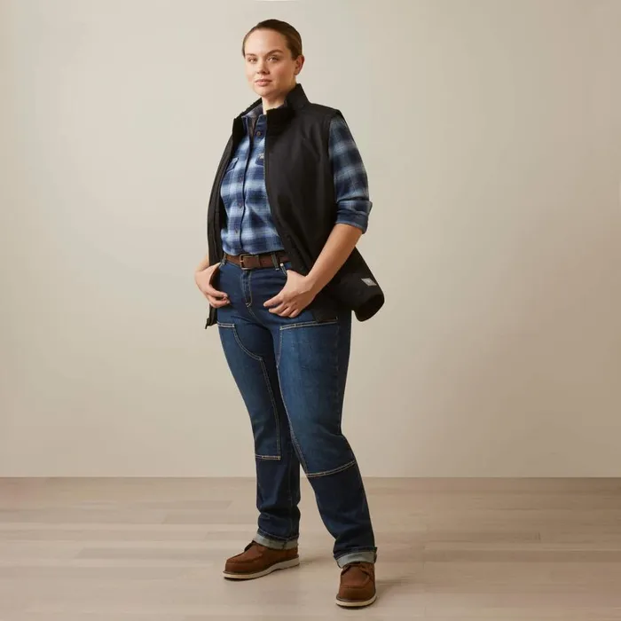 Women Rebar DuraCanvas Insulated Vest Black Ariat Workwear Women Rebar DuraCanvas Insulated Vest Black Ariat Workwear