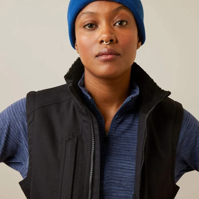 Women Rebar DuraCanvas Insulated Vest Black Ariat Workwear Women Rebar DuraCanvas Insulated Vest Black Ariat Workwear