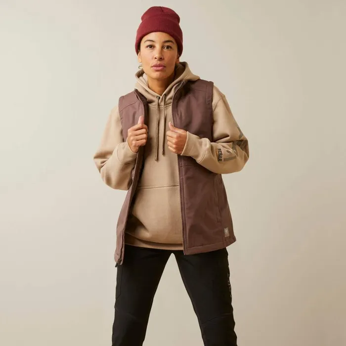 Women Rebar DuraCanvas Insulated Vest Peppercorn Ariat Jackets and Vests