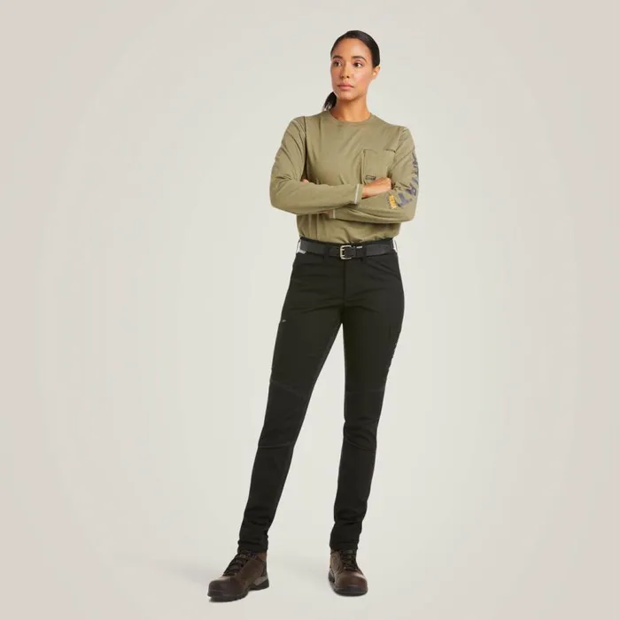 Women Rebar DuraStretch Ripstop Cargo Straight Leg Pant Black Ariat Pants and Shorts Women Rebar DuraStretch Ripstop Cargo Straight Leg Pant Black Ariat Pants and Shorts