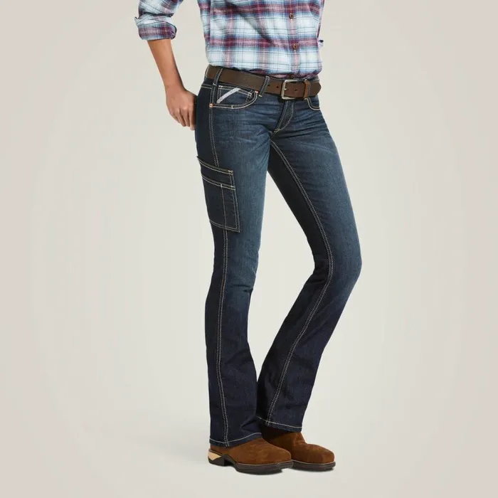 Women Rebar DuraStretch Riveter Boot Cut Jean Hallow Ariat Denim