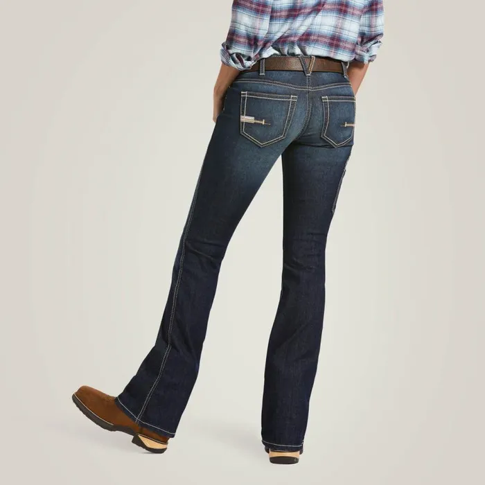 Women Rebar DuraStretch Riveter Boot Cut Jean Hallow Ariat Denim Women Rebar DuraStretch Riveter Boot Cut Jean Hallow Ariat Denim