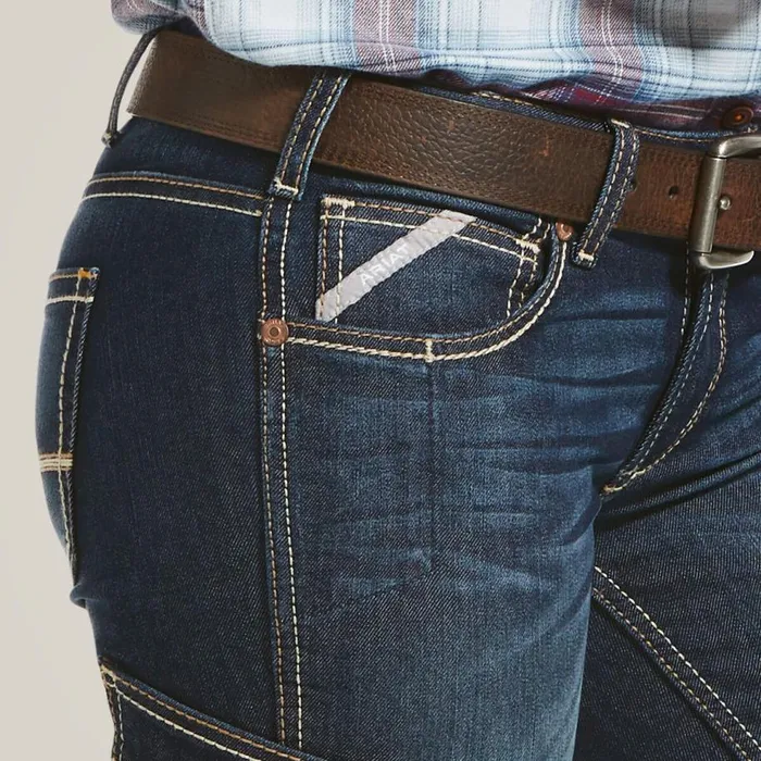 Women Rebar DuraStretch Riveter Boot Cut Jean Hallow Ariat Denim Women Rebar DuraStretch Riveter Boot Cut Jean Hallow Ariat Denim