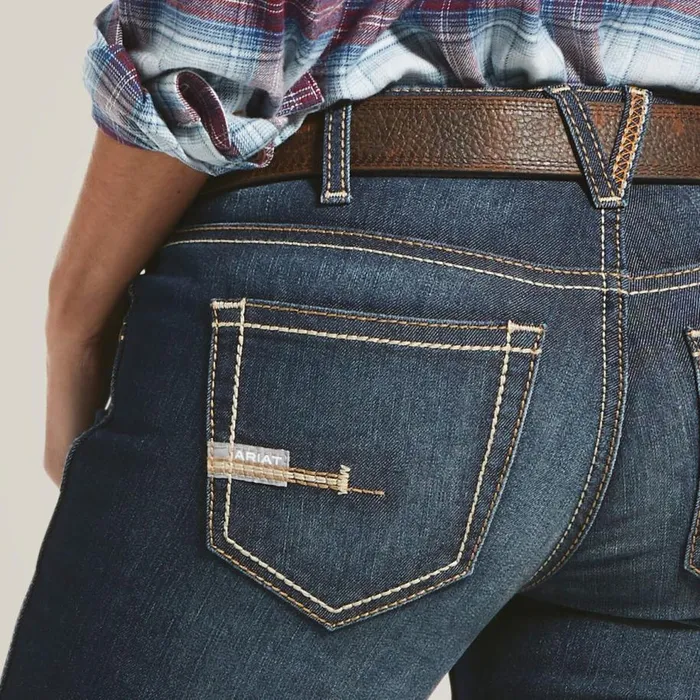 Women Rebar DuraStretch Riveter Boot Cut Jean Hallow Ariat Denim Women Rebar DuraStretch Riveter Boot Cut Jean Hallow Ariat Denim