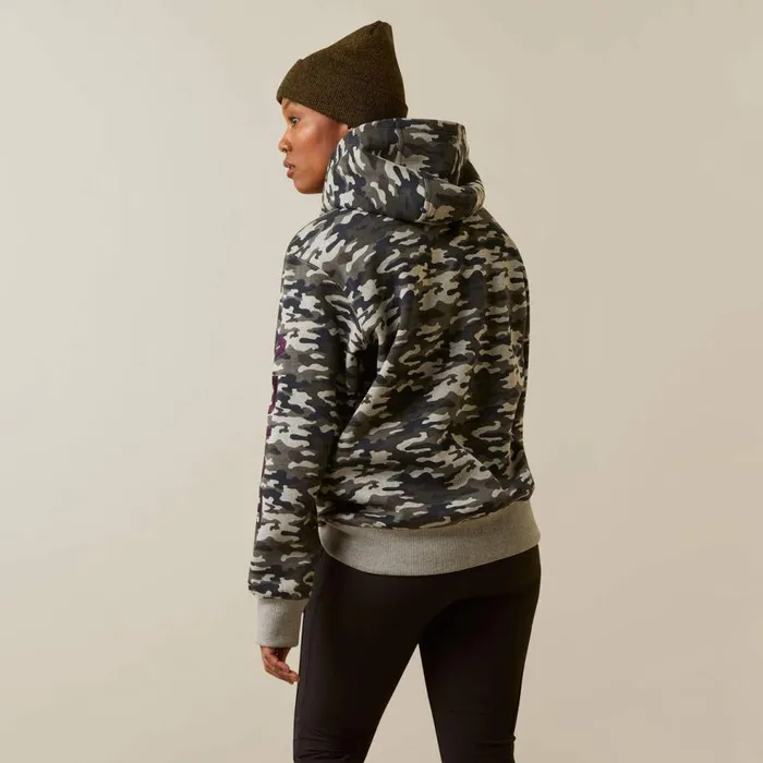 Women Rebar Graphic Printed Hoodie Heather Grey Camo Ariat Sweatshirts and Hoodies Women Rebar Graphic Printed Hoodie Heather Grey Camo Ariat Sweatshirts and Hoodies