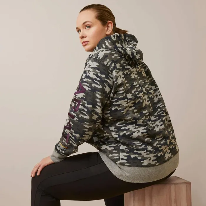 Women Rebar Graphic Printed Hoodie Heather Grey Camo Ariat Sweatshirts and Hoodies Women Rebar Graphic Printed Hoodie Heather Grey Camo Ariat Sweatshirts and Hoodies