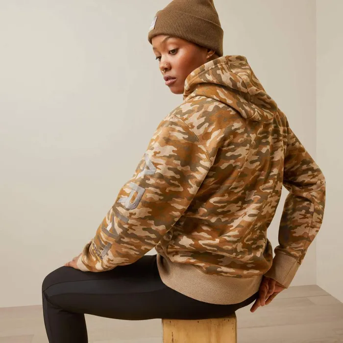 Women Rebar Graphic Printed Hoodie Oatmeal Camo Print Ariat Sweatshirts and Hoodies Women Rebar Graphic Printed Hoodie Oatmeal Camo Print Ariat Sweatshirts and Hoodies
