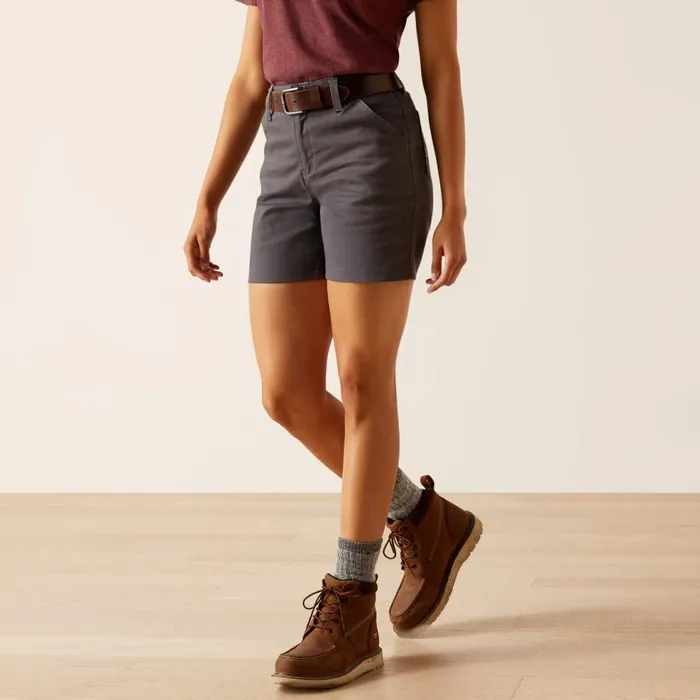 Women Rebar PR Made Tough 6034 Short Rebar Grey Ariat Pants and Shorts