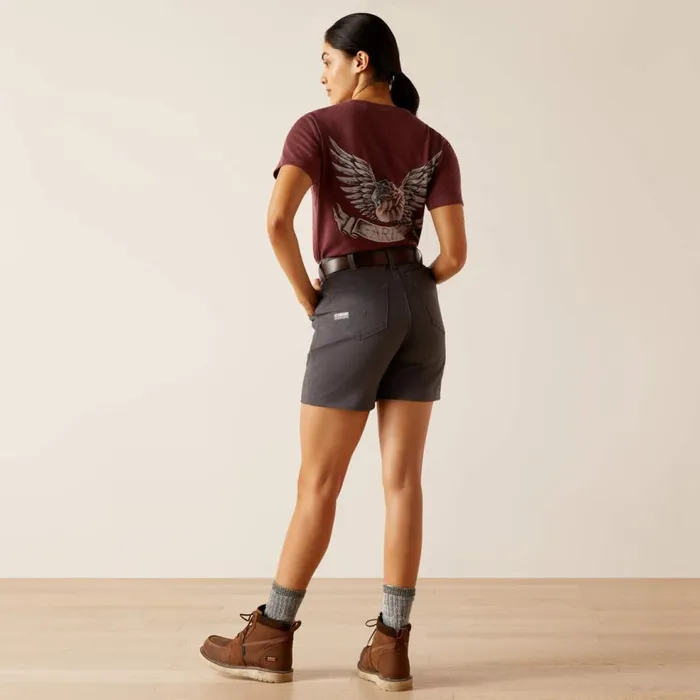 Women Rebar PR Made Tough 6034 Short Rebar Grey Ariat Pants and Shorts