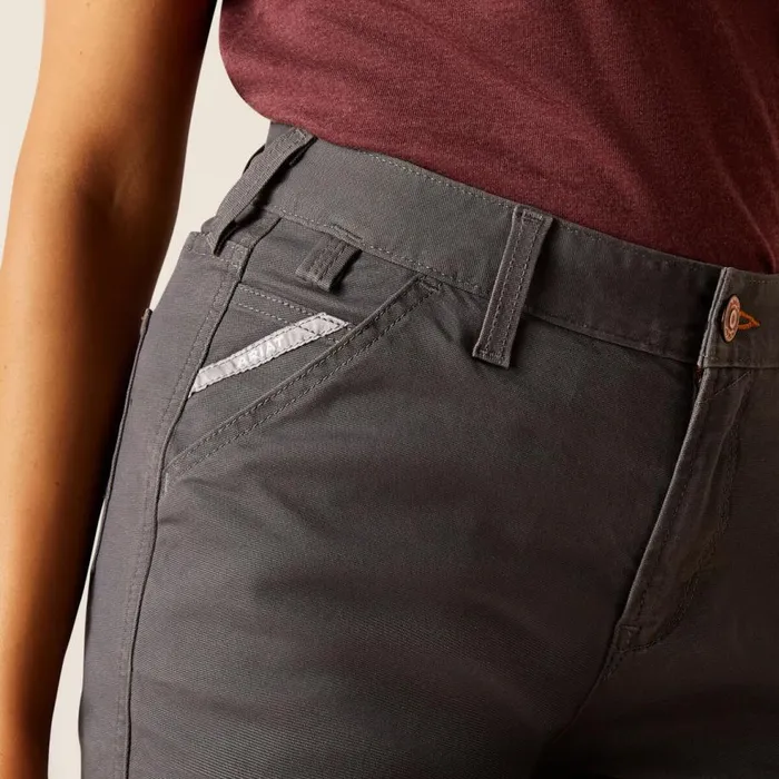 Women Rebar PR Made Tough 6034 Short Rebar Grey Ariat Pants and Shorts