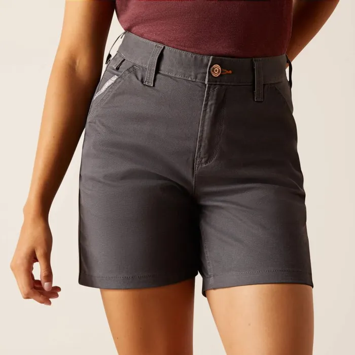 Women Rebar PR Made Tough 6034 Short Rebar Grey Ariat Pants and Shorts