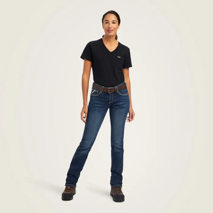Women Rebar Riveter Straight Jean Atlanta Ariat Denim Women Rebar Riveter Straight Jean Atlanta Ariat Denim