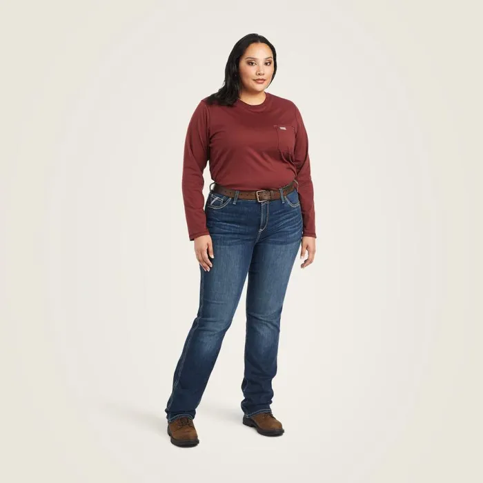 Women Rebar Riveter Straight Jean Atlanta Ariat Denim Women Rebar Riveter Straight Jean Atlanta Ariat Denim