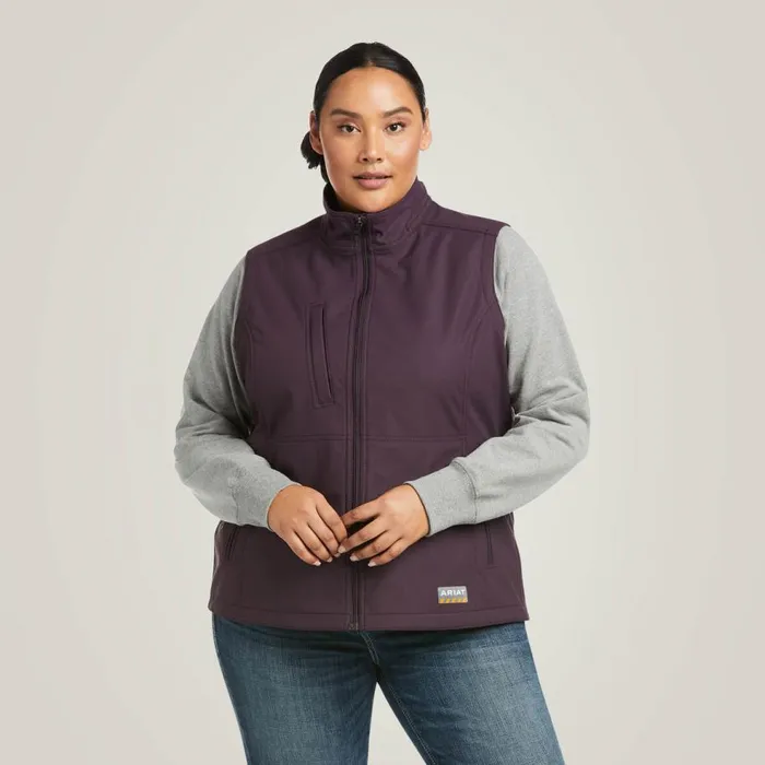Women Rebar Stretch Canvas Softshell Vest Plum Perfect Ariat Jackets and Vests Women Rebar Stretch Canvas Softshell Vest Plum Perfect Ariat Jackets and Vests
