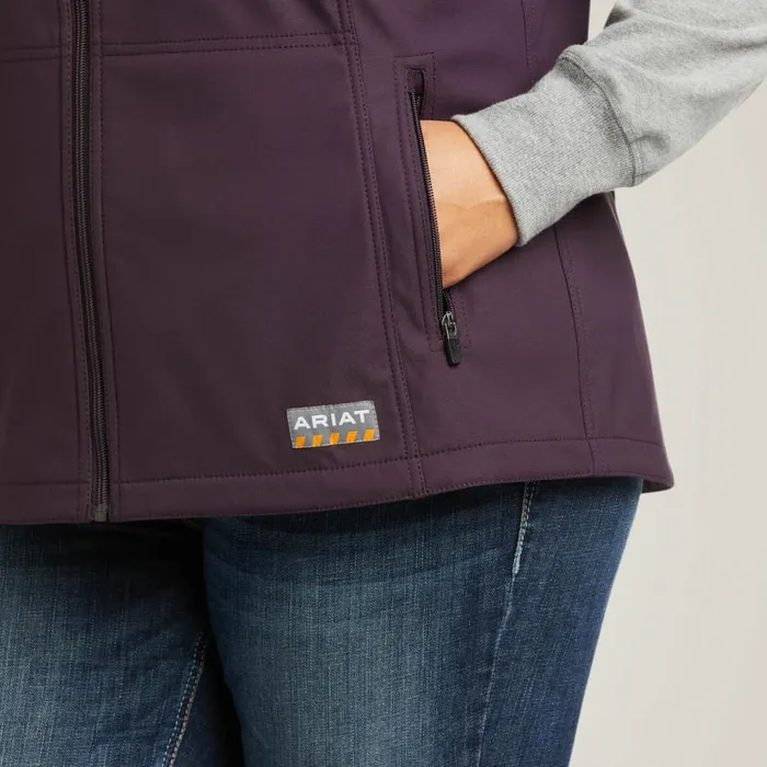Women Rebar Stretch Canvas Softshell Vest Plum Perfect Ariat Jackets and Vests Women Rebar Stretch Canvas Softshell Vest Plum Perfect Ariat Jackets and Vests