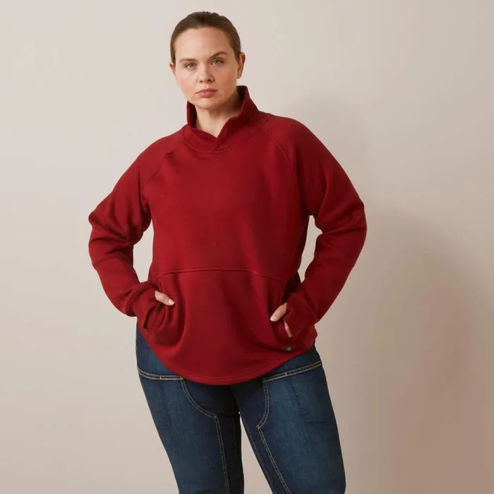 Women Rebar Workman Oversized Funnel Sweatshirt Red Dahlia Ariat Sweatshirts and Hoodies Women Rebar Workman Oversized Funnel Sweatshirt Red Dahlia Ariat Sweatshirts and Hoodies