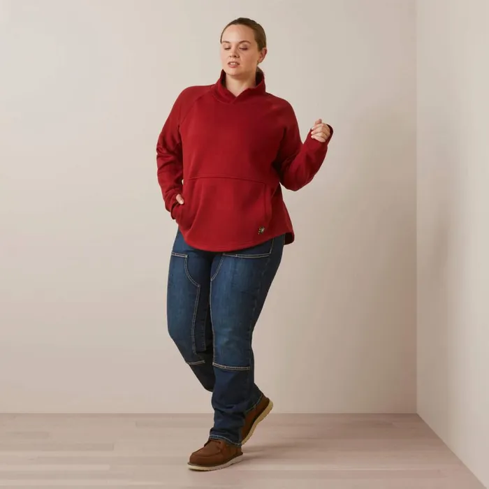 Women Rebar Workman Oversized Funnel Sweatshirt Red Dahlia Ariat Sweatshirts and Hoodies Women Rebar Workman Oversized Funnel Sweatshirt Red Dahlia Ariat Sweatshirts and Hoodies