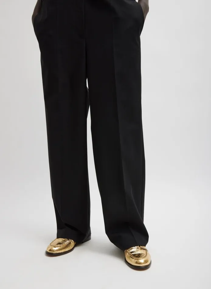 Women Recycled Tropical Wool Tuxedo Jumpsuit Black Tibi Dresses